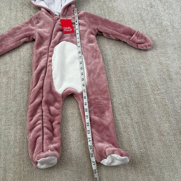 NWT Ollie’s Place Baby Girl Faux Fur Bunny One Piece 12-18m - Picture 5 of 10